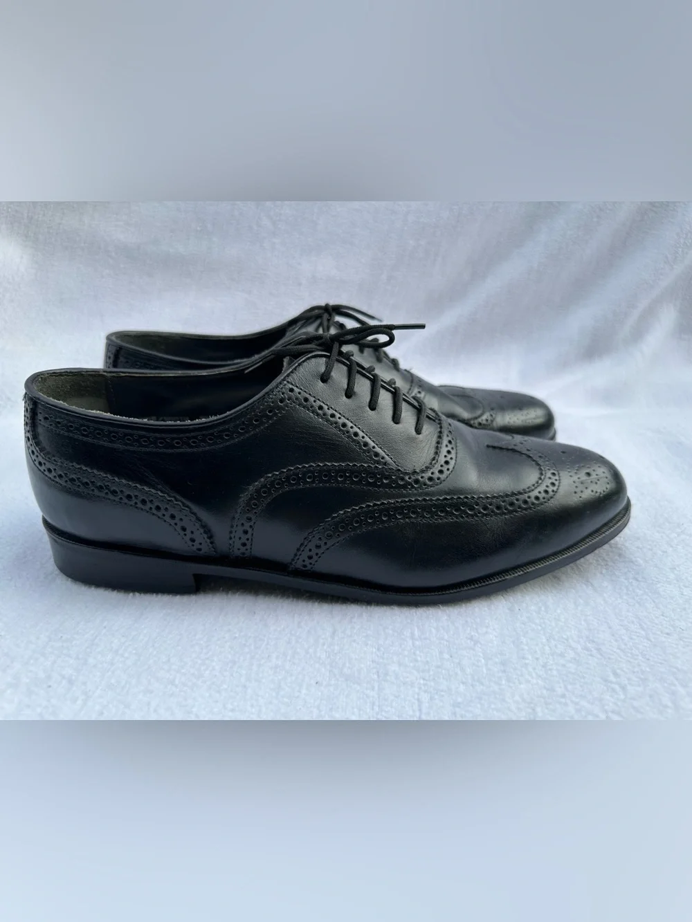 Oakton Classics Black Men's Wingtip Dress Shoes Size 11